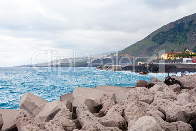 coast of garachico. tenerife, spain