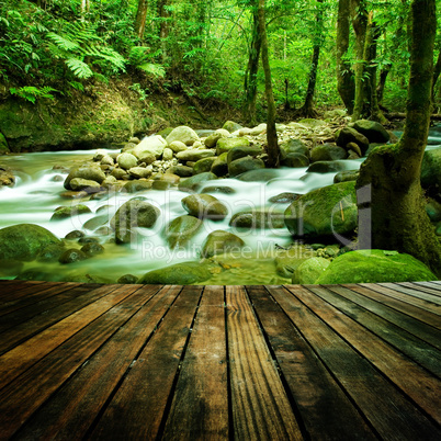 mountain waterfall