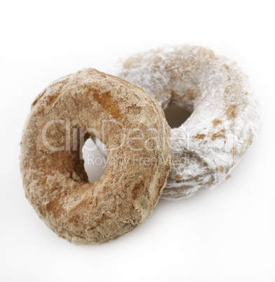 powdered sugar crusty donuts