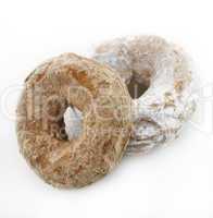 powdered sugar crusty donuts