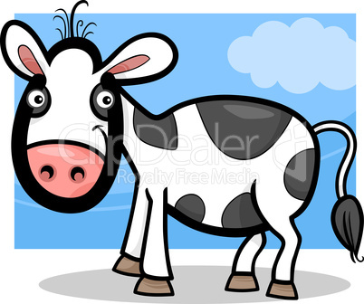 calf baby farm animal cartoon illustration