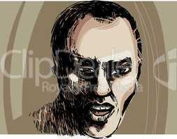 man face artistic drawing illustration