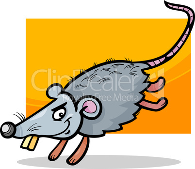 mouse or rat cartoon illustration