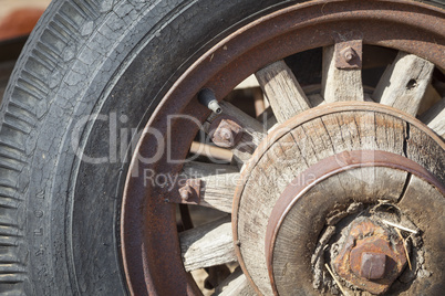Old Rusty Antique Tire Abstract