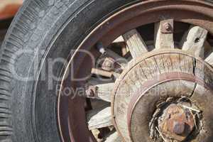 Old Rusty Antique Tire Abstract