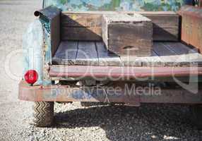 Old Rusty Antique Truck Abstract in a Rustic Outdoor Setting.