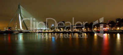 City  bridge night lights reflections 2