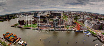 Rotterdam Holland top view panorama 2