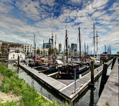 Rotterdam Holland port panorama