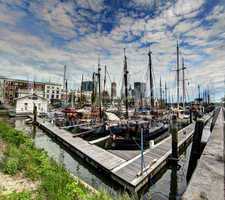 Rotterdam Holland port panorama