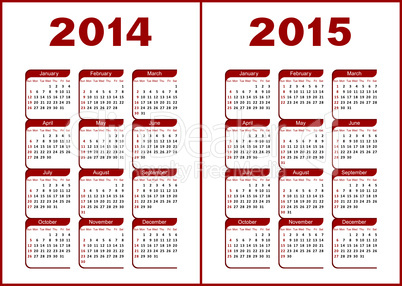 Calendar 2014,2015