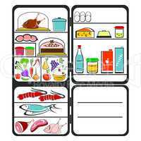 Refrigerator with food