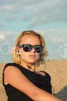 teenage girl on the beach