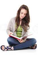 Female student reading