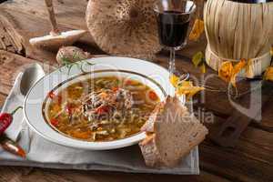 parasol mushroom soup