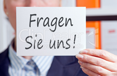 Fragen Sie uns !