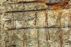 rusty reinforced concrete structures