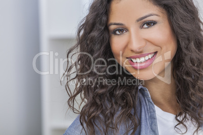 Beautiful Happy Hispanic Woman Smiling