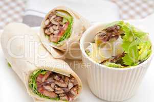 kafta shawarma chicken pita wrap laufrolle sandwich