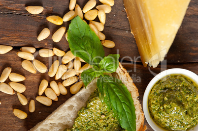 italian basil pesto bruschetta ingredients