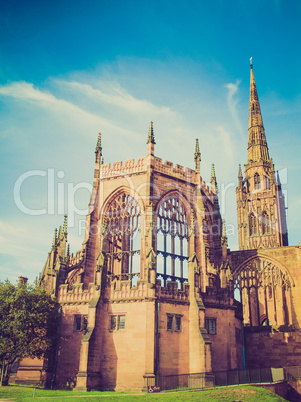 retro look coventry cathedral ruins