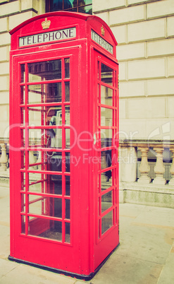 vintage look london telephone box