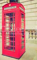 vintage look london telephone box