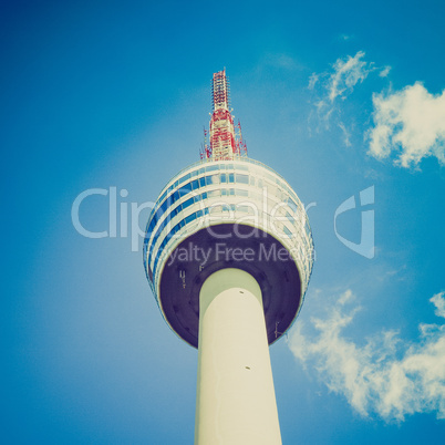 retro look tv tower in stuttgart