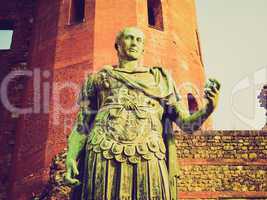retro look roman statue