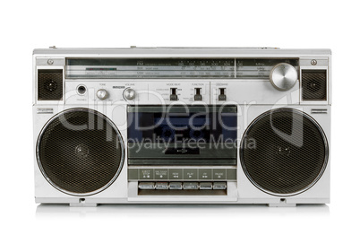 portable vintage radio cassette recorder