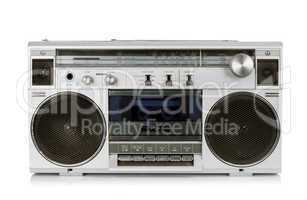 portable vintage radio cassette recorder