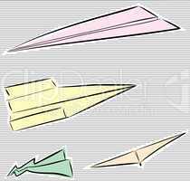 group of paper airplanes