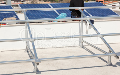 Support structure for solar panel