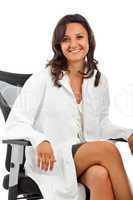 female doctor sitting