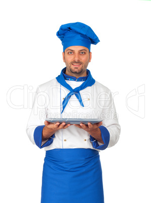 Handsome chef isolated