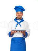 Handsome chef isolated