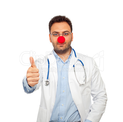 Clown young doctor