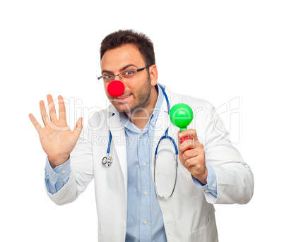 Clown young doctor