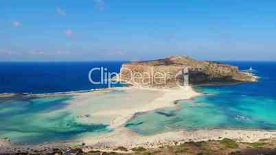 Time lapse clip of shadows and clouds of Balos lagoon