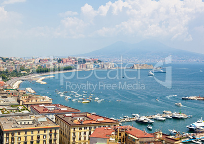 Panoramic view of Naples from Posillipo