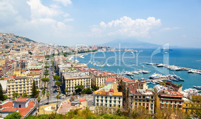 Panoramic view of Naples from Posillipo