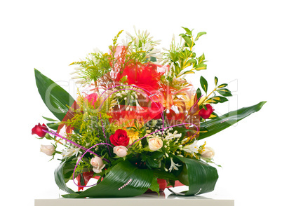 Basket of various flowers