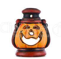 Pumpkin lantern with candle