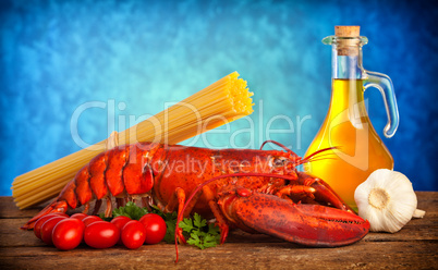 Recipe of lobster with linguine