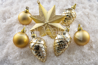 group of christmas ornaments