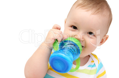 baby with milk bottle