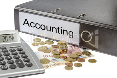 accounting binder calculator and currency