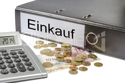 einkauf binder calculator and currency