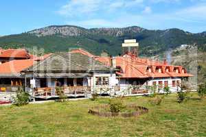 the building of luxury hotel, metsovo, greece