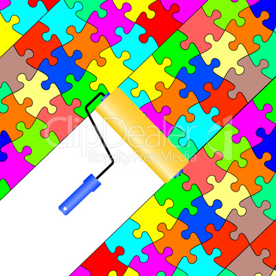 background vector illustration jigsaw puzzle